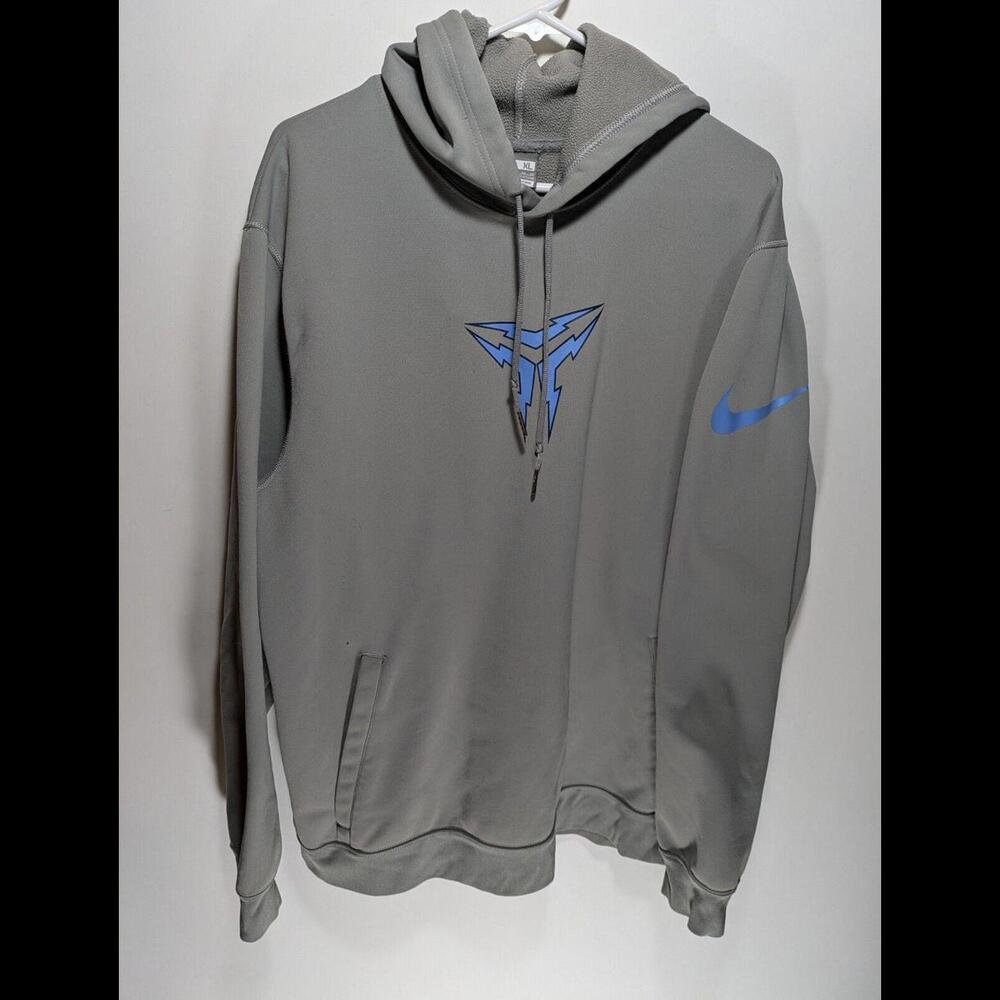 Mens Nike Kobe Bryant Therma Fit Gray Long Sleeve Pullover Hoodie‎ Size XL